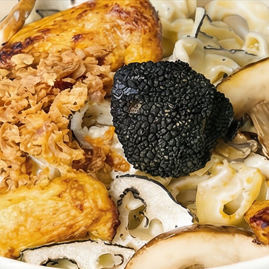 Chicken Shroom Pasta – Hähnchen, Trüffel, Champignons – Zum Fenster Nürnberg
