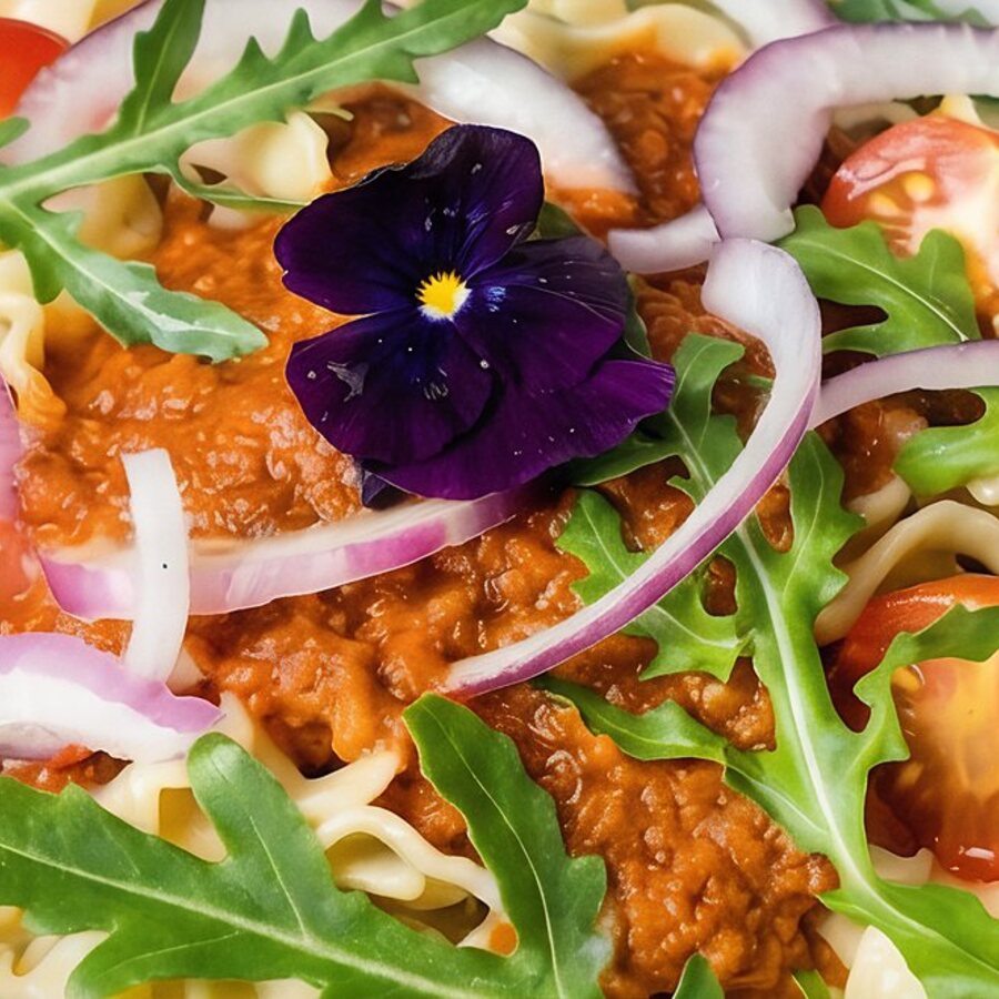Red Pasta – Cherrytomaten, Rucola, Tomatensoße – Zum Fenster Nürnberg